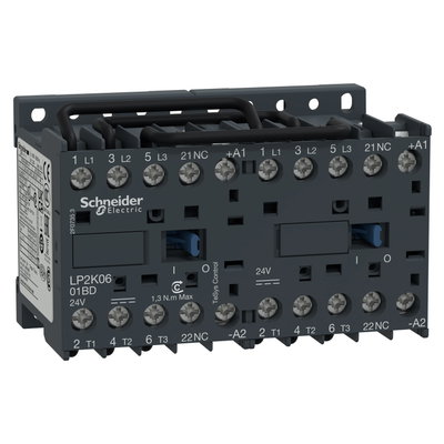 TeSys K reversing contactor - 3P - AC-3 <= 440 V 9 A - 1 NC - 24 V DC coil