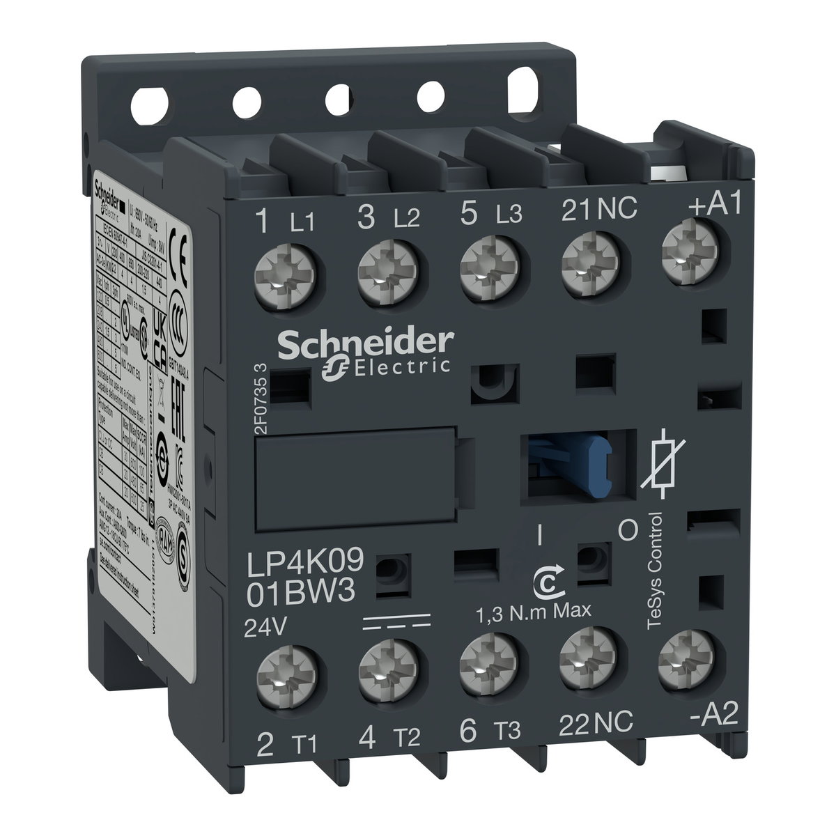 KONTAKTOR 9A+1BR 24VDC LÅGFÖRB