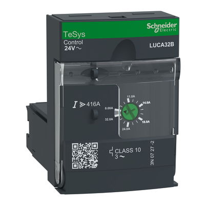 Standard control unit, TeSys U, 8-32A, 3P motors, thermal magnetic protection, class 10, coil 24V AC
