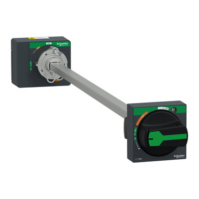 Extended rotary handle, ComPacT NSXm, black handle, shaft length 200 to 600 mm, IP54