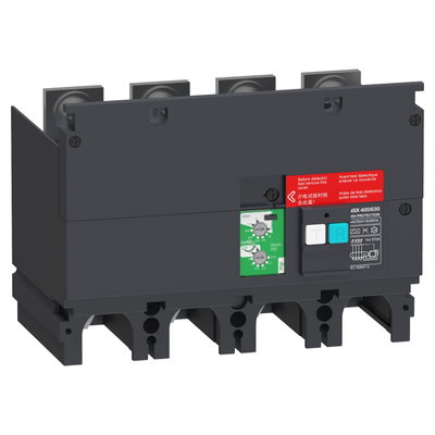 Earth-leakage VigiPacT add-on protection module, ComPacT NSX 400/630, 440VAC to 550VAC, 30mA to 30A, 4 poles