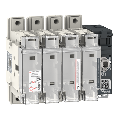 Switch disconnector fuse, FuPact GSD125, 125 A, 4 poles, fuse type DIN NH00, front and right side control
