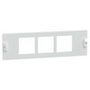 PrismaSeT-P, Frontplatte, mit 3x 96x96mm Ausschnitte,Breite=650mm,Höhe=3Module