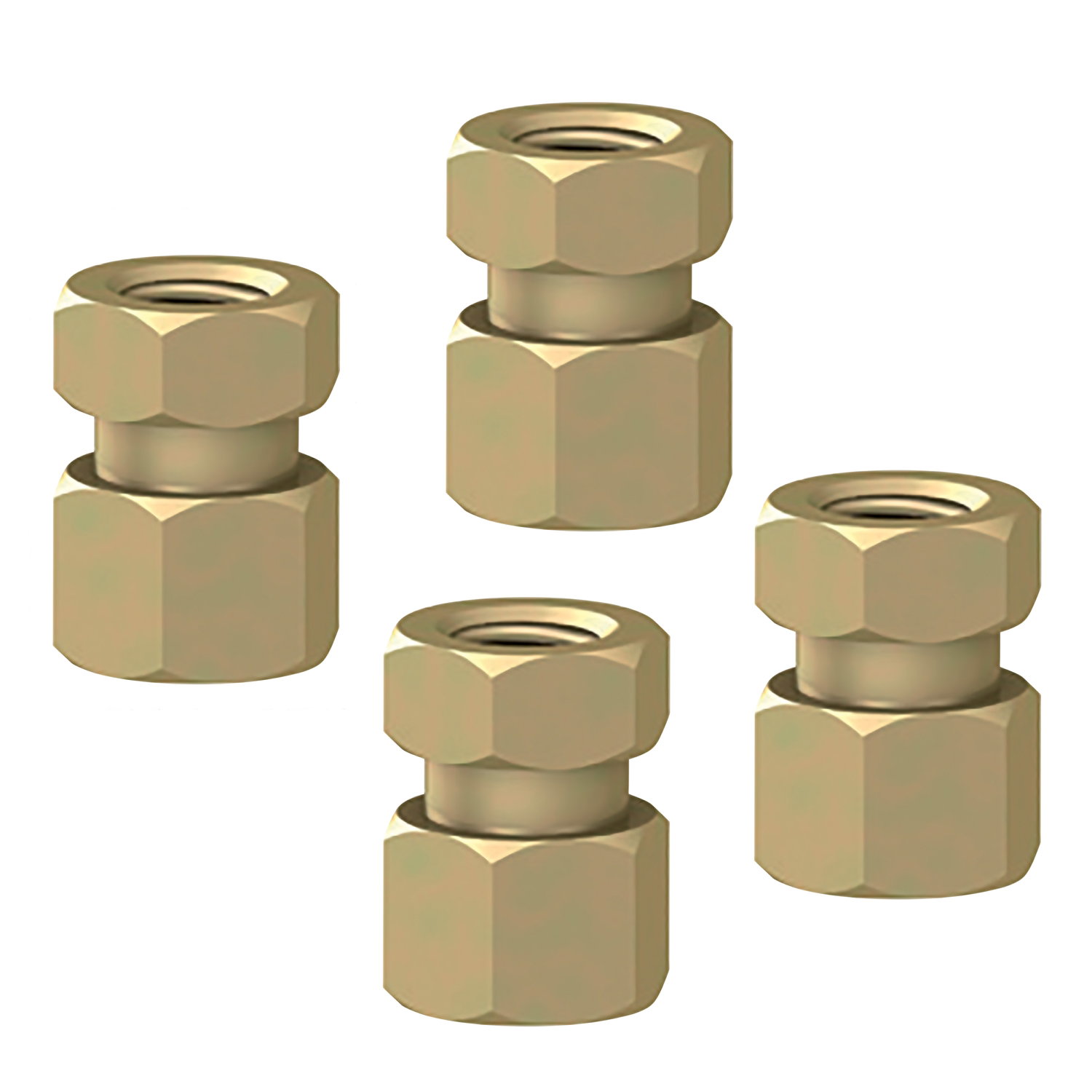 Set of 4 nuts for vertical aluminium rails.