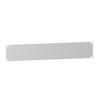Actassi - 19" plain plate - 2U - steel - RAL7035 - 15/10mm