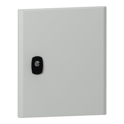 "Plain door for PanelSet S3D H300xW200 RAL 7035, with lock"