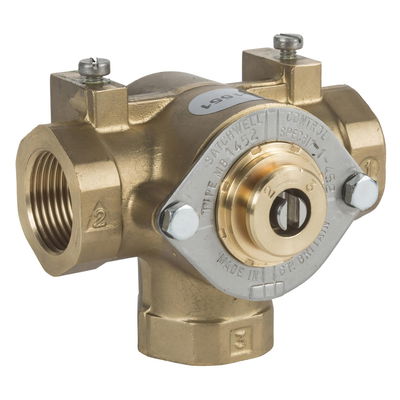 Shoe Valve, 50 mm, 3-Way, Rp Internal, BR, 33 kvs