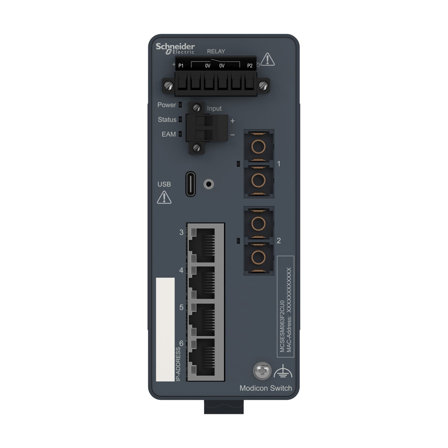 Modicon Managed Switch - 4 ports for copper + 2 ports for fiber optic multimode – Image 4 of 7