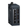 Modicon Unmanaged Switch, 6 Ports für Kupfer (6TX 10/100 Mbit/s) + 2 Ports für Glasfaser Singlemode (2FX-SM 100 Mbit/s)
