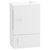 Enclosure, Resi9 MP, surface mounting, 1 row of 4 modules, IP40, white door, 1 earth + 1 neutral terminal blocks