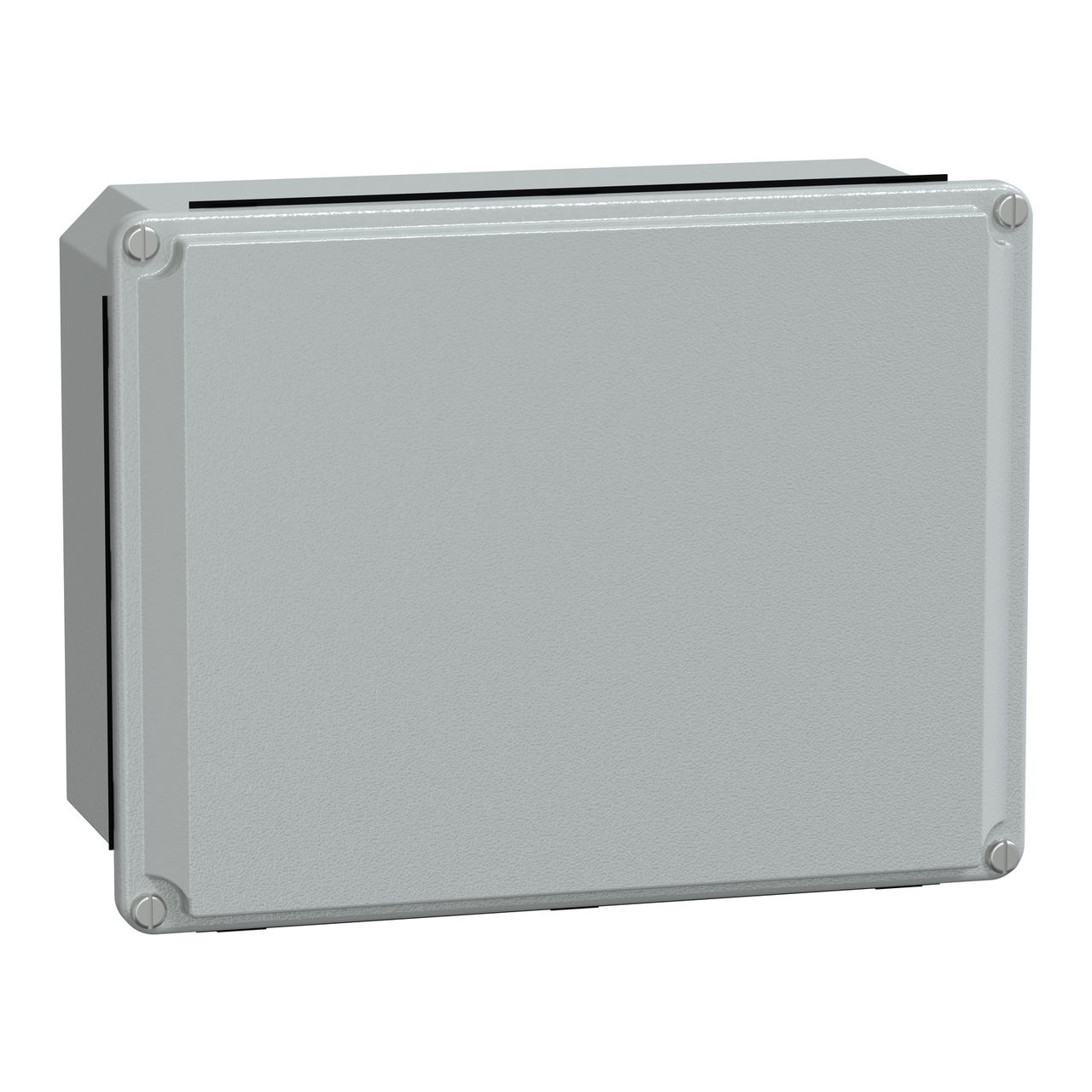 Metal industrial box - low plain cover - H206xW156xD83 - IP55 - grey RAL 7035