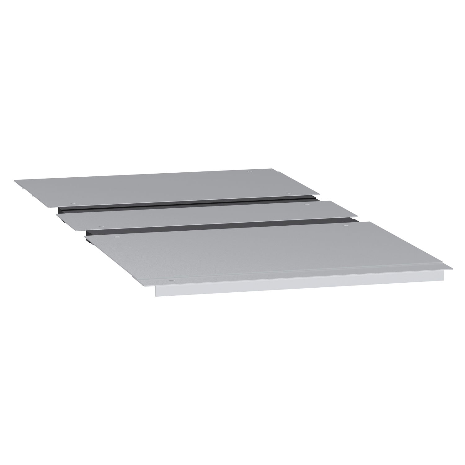 Placa pasacables de 2 entradas Spacial SF, fijada por clips, 600x1,000mm