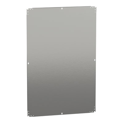 Plain mounting plate H1200xW800mm made of galvanised sheet steel