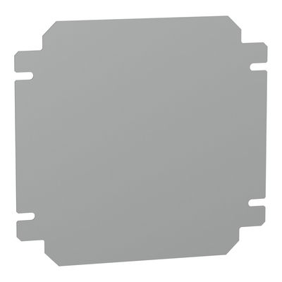 Plain mounting plate H200xW200mm made of galvanised sheet steel