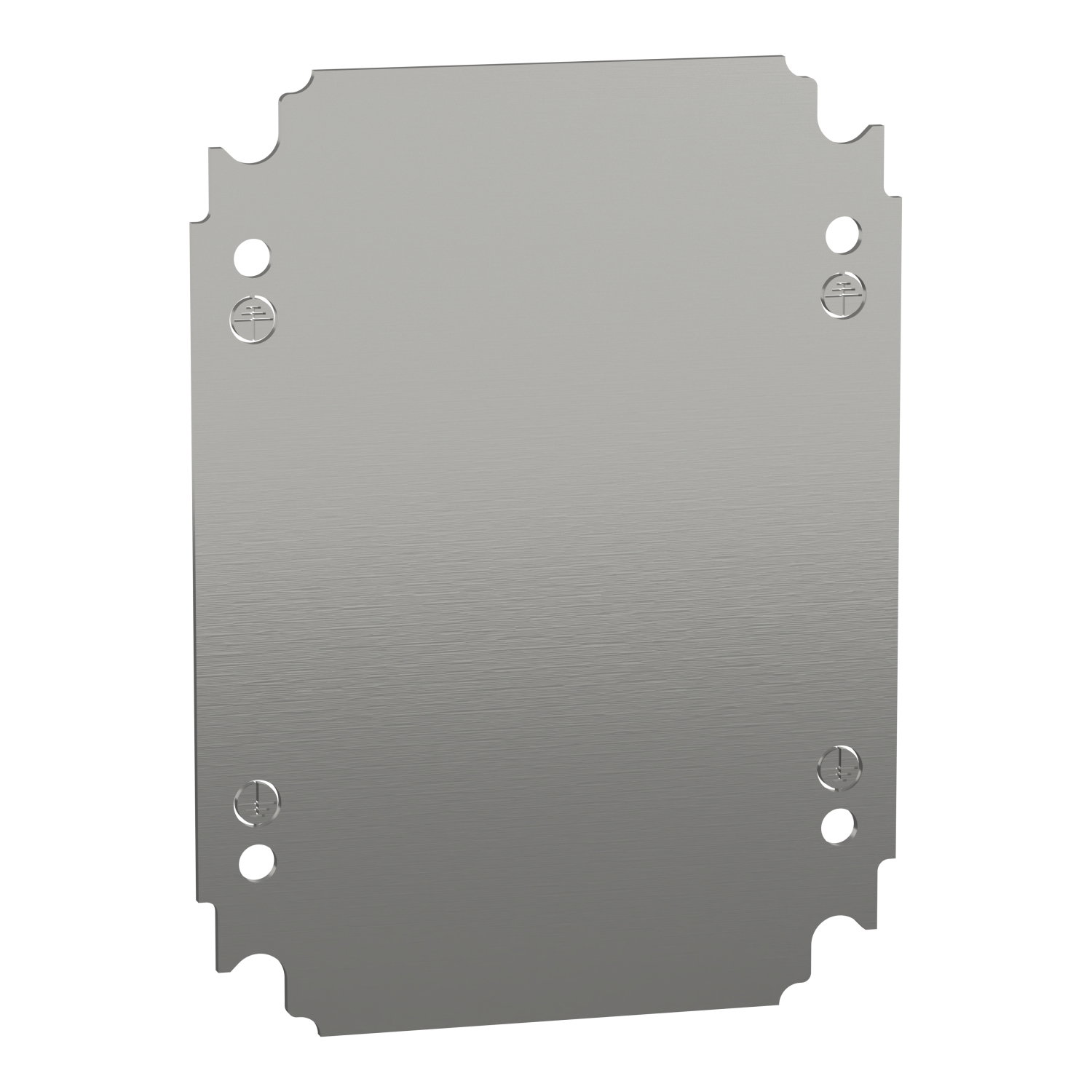 Plain mounting plate H250xW200mm made of galvanised sheet steel