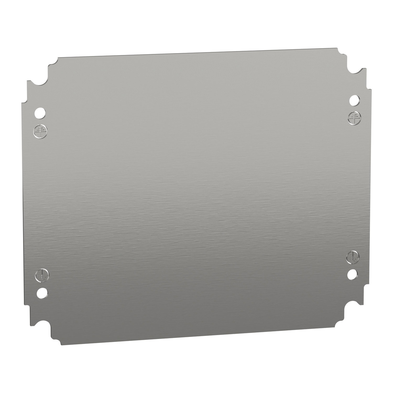 Plain mounting plate H300xW250mm made of galvanised sheet steel