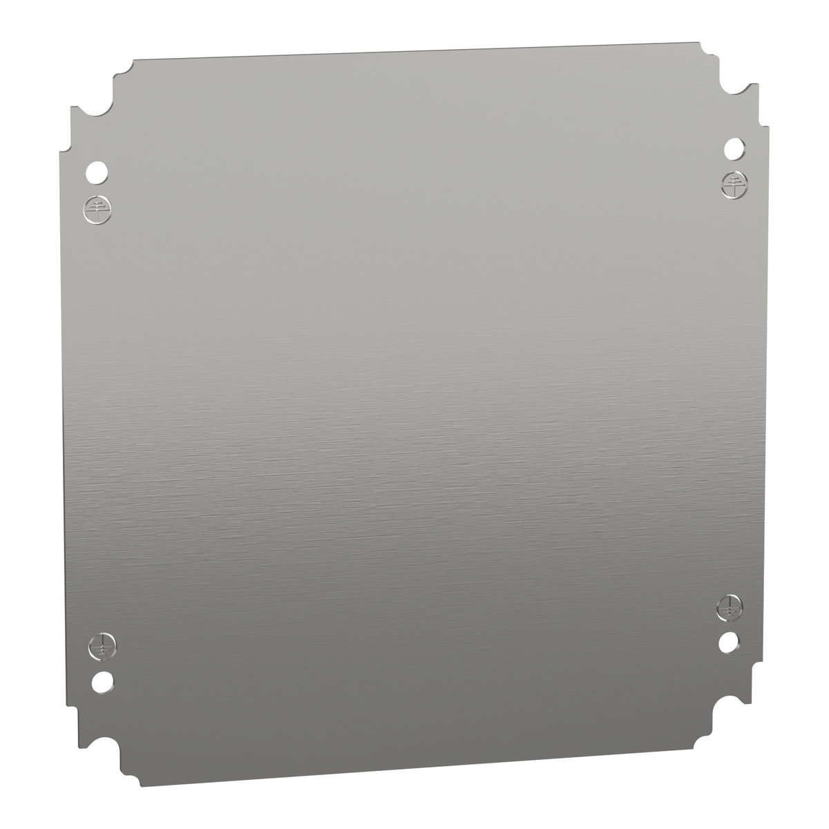 Plain mounting plate H300xW300mm made of galvanised sheet steel