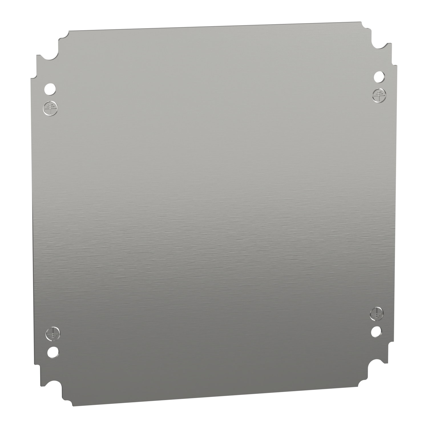 Plain mounting plate H300xW300mm made of galvanised sheet steel