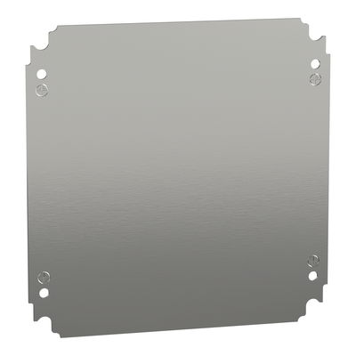 Plain mounting plate H300xW300mm made of galvanised sheet steel