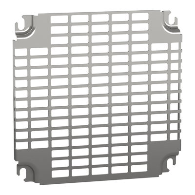 Monobloc perforated plates H300xW300mm with universal perforations 11x26mm