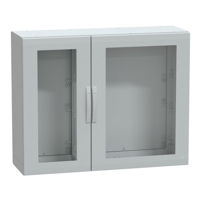 Floor standing encl. polyester vers.PLA compl.sealed 1000x1250x420 IP65 glazed