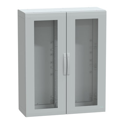 Floor standing encl. polyester vers.PLA compl.sealed 1250x1000x420 IP65 glazed