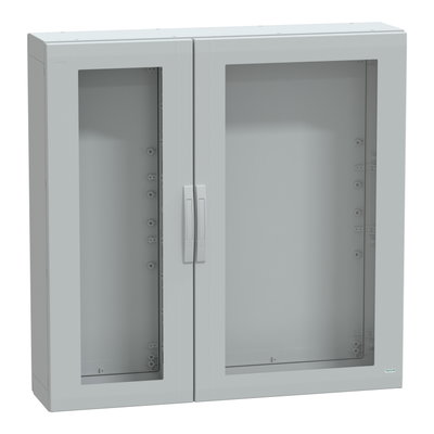 Floor standing encl. polyester vers.PLA compl.sealed 1250x1250x320 IP65 glazed