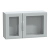 Floor standing encl. polyester vers.PLA compl.sealed 750x1250x420 IP65 glazed