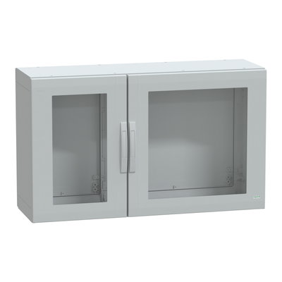 Floor standing encl. polyester vers.PLA compl.sealed 750x1250x420 IP65 glazed