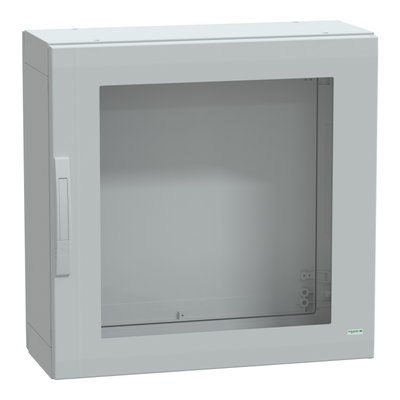 Floor standing encl. polyester vers.PLA compl.sealed 750x750x320 IP65 glazed
