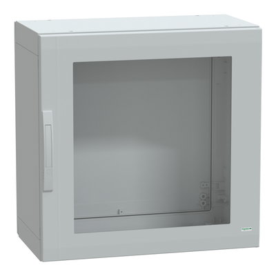 Floor standing encl. polyester vers.PLA compl.sealed 750x750x420 IP65 glazed
