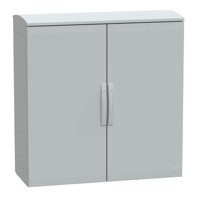 Floor standing encl. polyester vers.PLAT open top w/ canopy 1000x1000x420 IP44