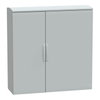 Floor standing encl. polyester vers.PLAT open top w/ canopy 1250x1250x420 IP44