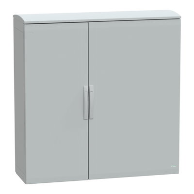 Floor standing encl. polyester vers.PLAT open top w/ canopy 1250x1250x420 IP44
