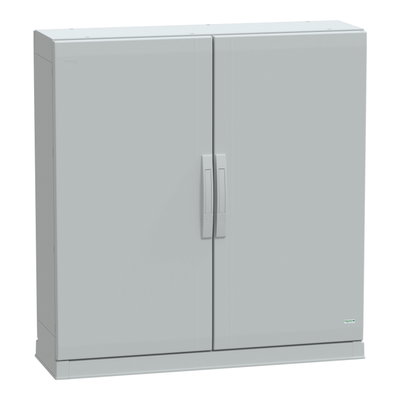 Floor standing encl.polyester vers.PLAZ w/plinth open bottom 1000x1000x320 IP54