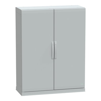 Floor standing encl.polyester vers.PLAZ w/plinth open bottom 1250x1000x420 IP54