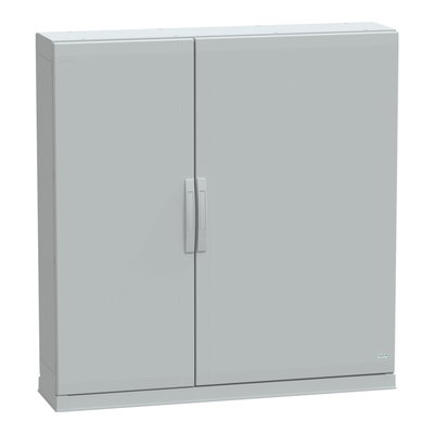 Floor standing encl.polyester vers.PLAZ w/plinth open bottom 1250x1250x320 IP54