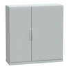 Floor standing encl.polyester vers.PLAZ w/plinth open bottom 1250x1250x420 IP54