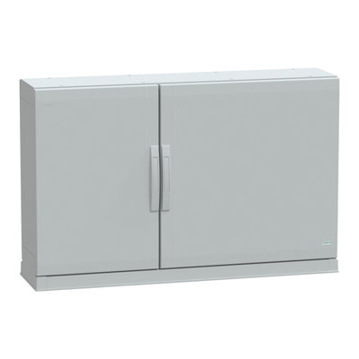 Floor standing encl.polyester vers.PLAZ w/plinth open bottom 750x1250x320 IP54