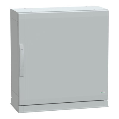 Floor standing encl.polyester vers.PLAZ w/plinth open bottom 750x750x320 IP54