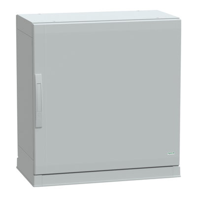 Floor standing encl.polyester vers.PLAZ w/plinth open bottom 750x750x420 IP54
