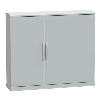 Floor standing encl.polyester vers.PLAZT w/open plinth+canopy 1000x1250x320 IP44