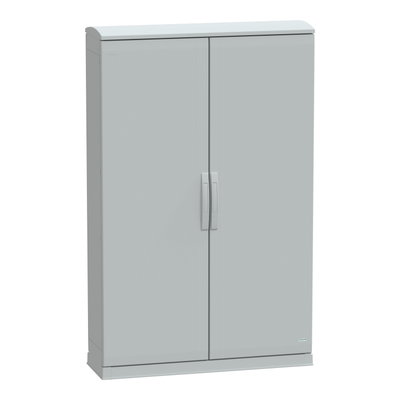 Floor standing encl.polyester vers.PLAZT w/open plinth+canopy 1500x1000x320 IP44