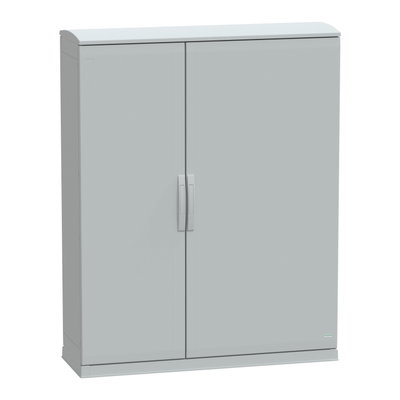 Floor standing encl.polyester vers.PLAZT w/open plinth+canopy 1500x1250x420 IP44