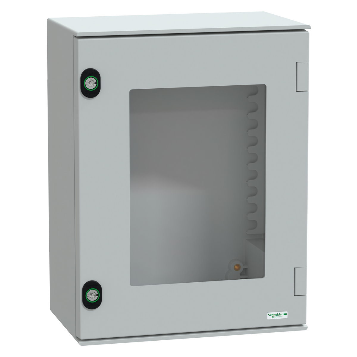 Wall-mounting enclosure polyester monobloc IP66 H430xW330xD200mm glazed door