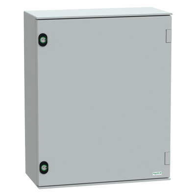Wall-mounting encl. polyester monobloc IP66 H530xW430xD200mm+metal mount.plate