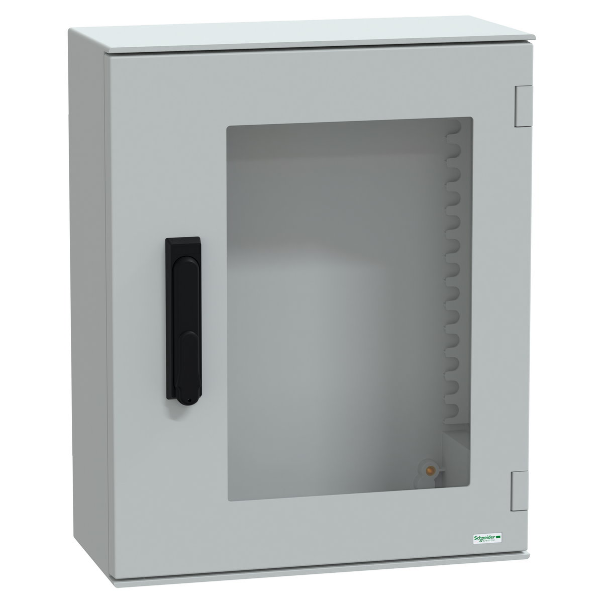 Wall-mounting encl. polyester monobloc IP66 530x430x200mm 3p.lock glazed door