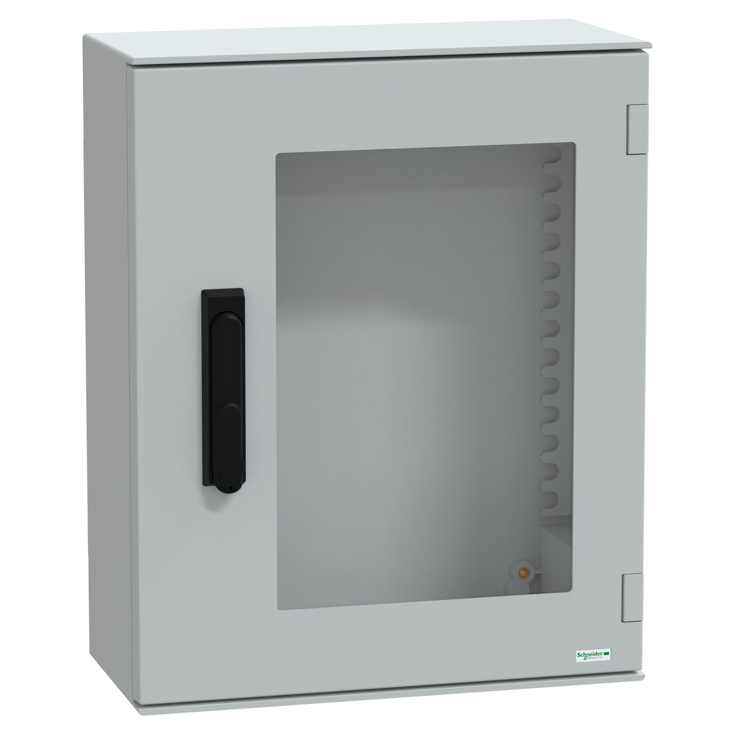 Wall-mounting encl. polyester monobloc IP66 530x430x200mm 3p.lock glazed door