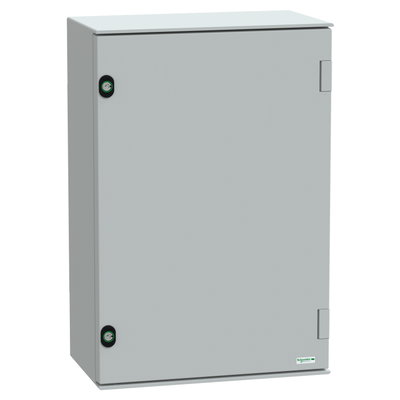 Wall-mounting encl. polyester monobloc IP66 H647xW436xD250mm+bakelite mount.pl.
