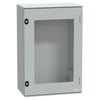 Wall-mounting enclosure polyester monobloc IP66 H647xW436xD250mm glazed door